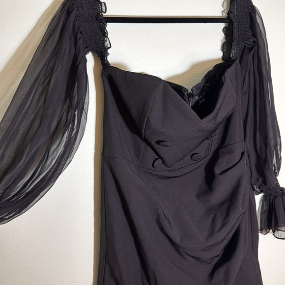 ASOS Curve Lavish Alice dress size 12 black - Picture 8 of 11